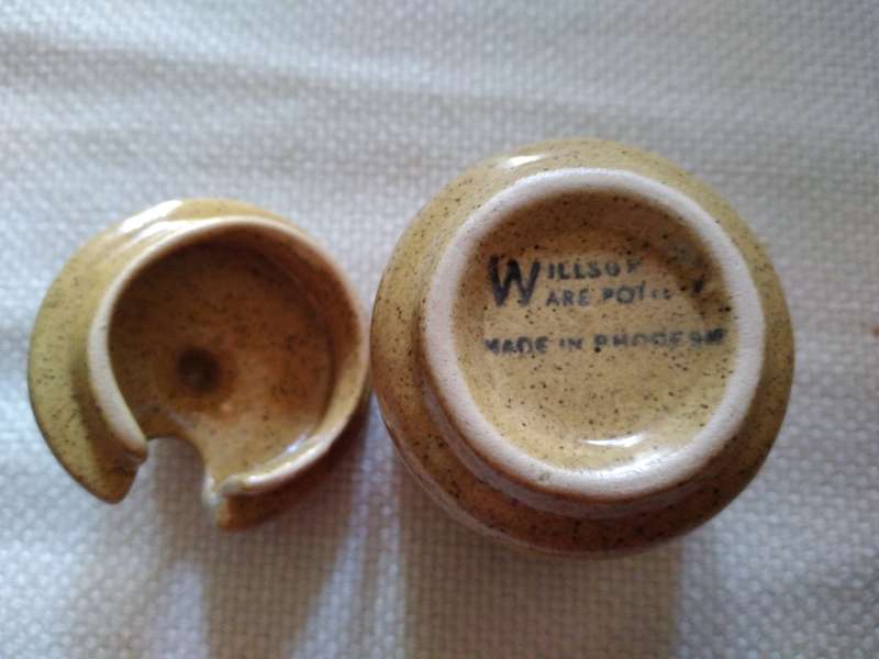 Vintage Willsgrove Ware , mustard pot with lid -Made in Rhodesia