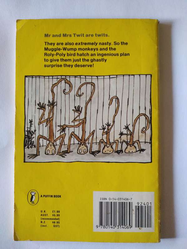The Twits by Roald Dahl , Illustrations by Quentin Blake -1980
