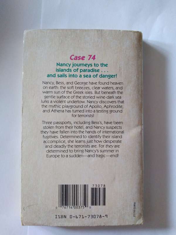 The Nancy Drew Files , Passport to Romance , Case 74 Greek Odyssey by Carolyn Keene -1992