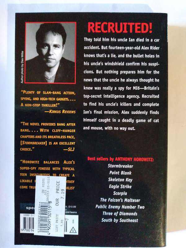 Stormbreaker- Alex Rider by Anthony Horowitz -2006