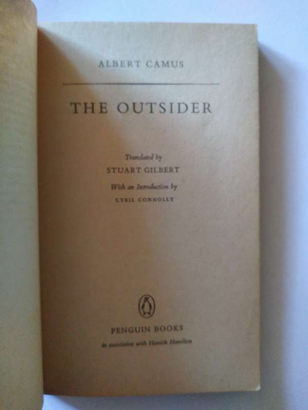 The Outsider by Albert Camus - 1942
