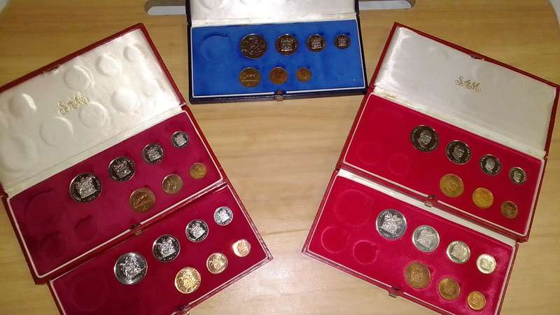 5x Partial Proof set 1977-1982