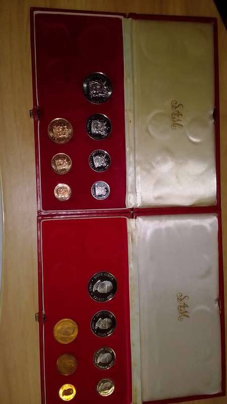 5x Partial Proof set 1977-1982