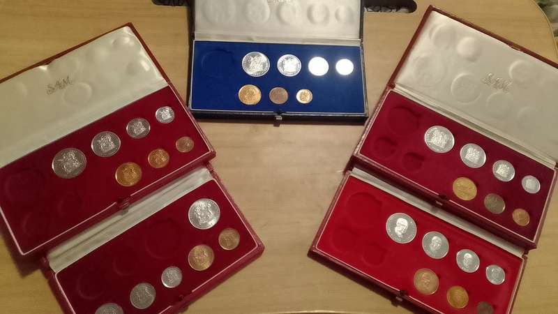 5x Partial Proof sets 1977-1985