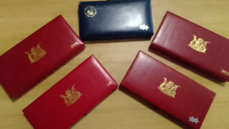 5x Partial Proof sets 1977-1982