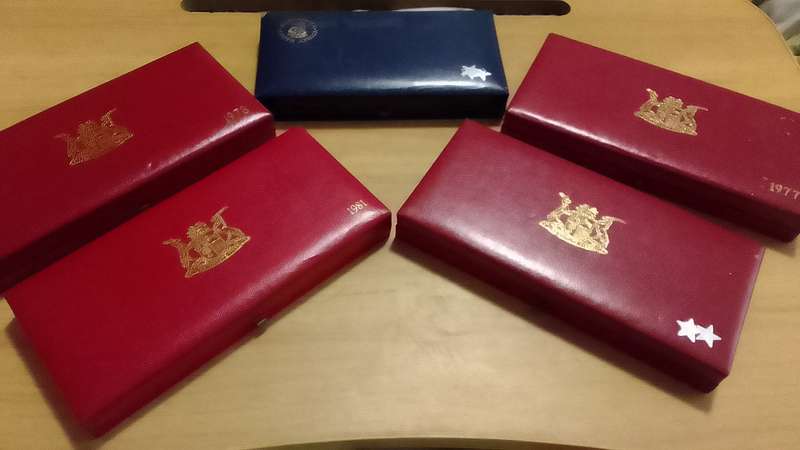 5x Partial Proof sets 1977-1982