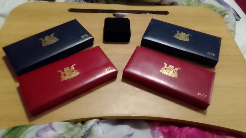 4x Partial Proof sets 1977-1978 and Mandela half dollar