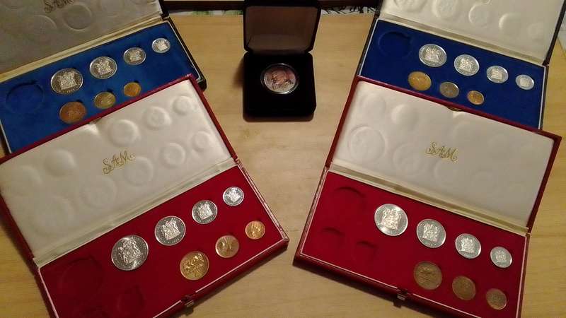 4x Partial Proof sets 1977-1978 and Mandela half dollar