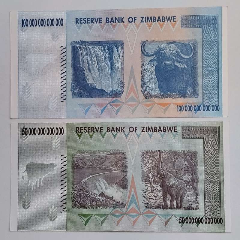 UNC Set of Trillion Dollar Zimbabwe Notes (4 Notes) #N0005