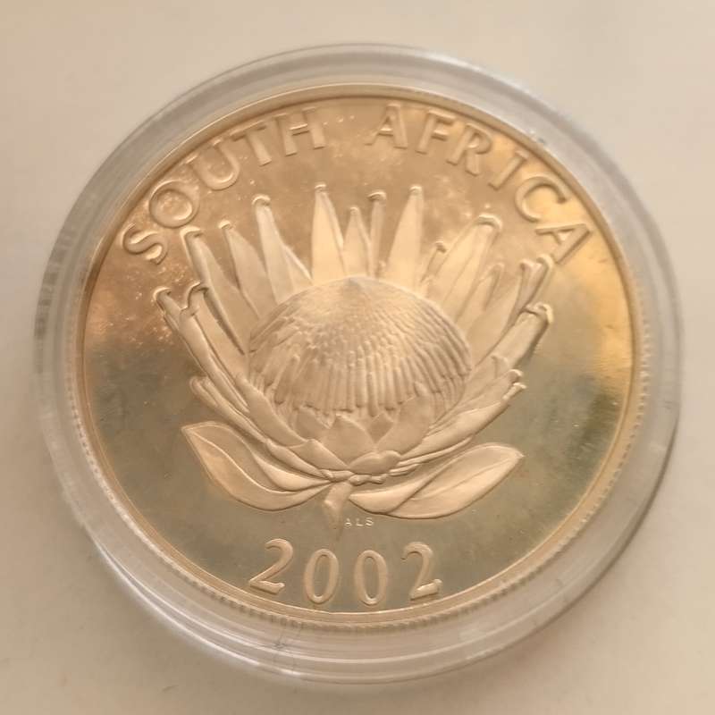 2002 Proof Soccer One Rand with Box and COA #C0052