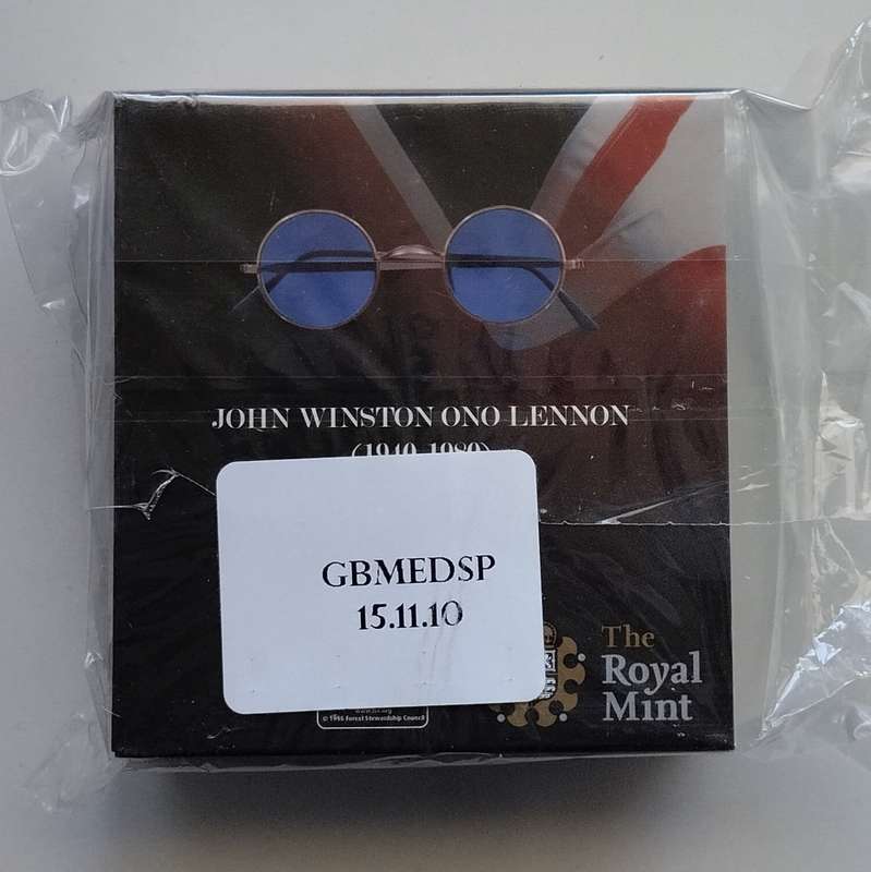 2010 5 Pound John Lennon Silver Proof Crown #C0068