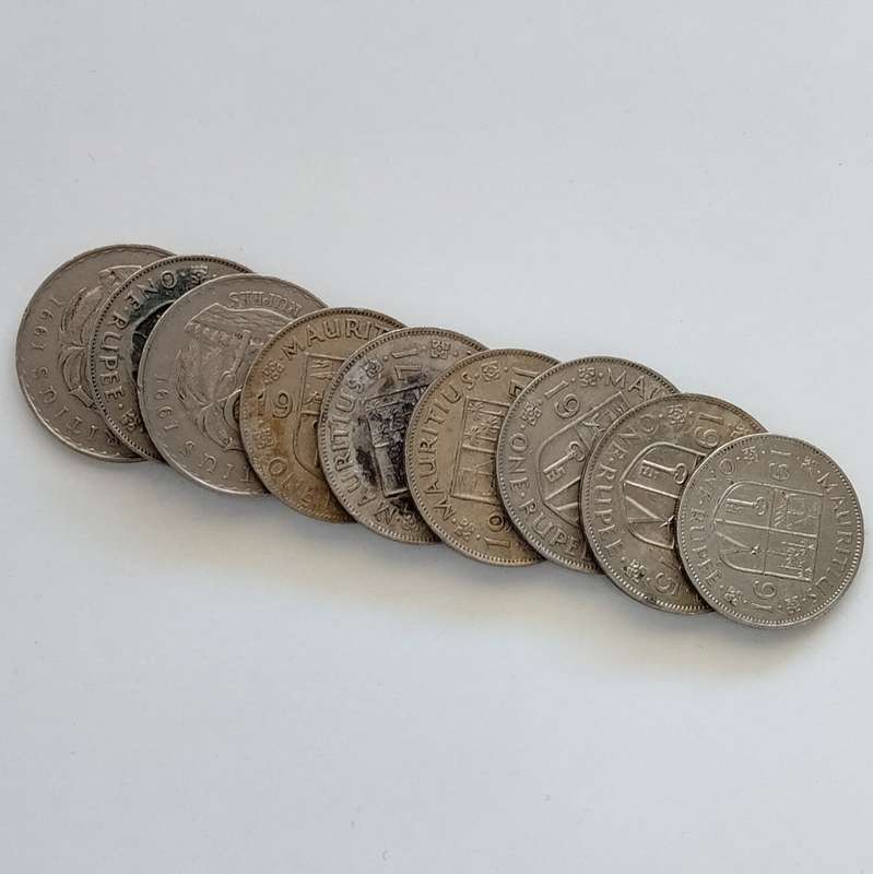 9x Mixed Date Mauritius Coins #C0073