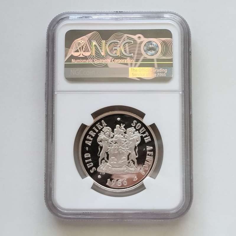 1986 NGC PF67 Ultra Cameo One Rand #C0087