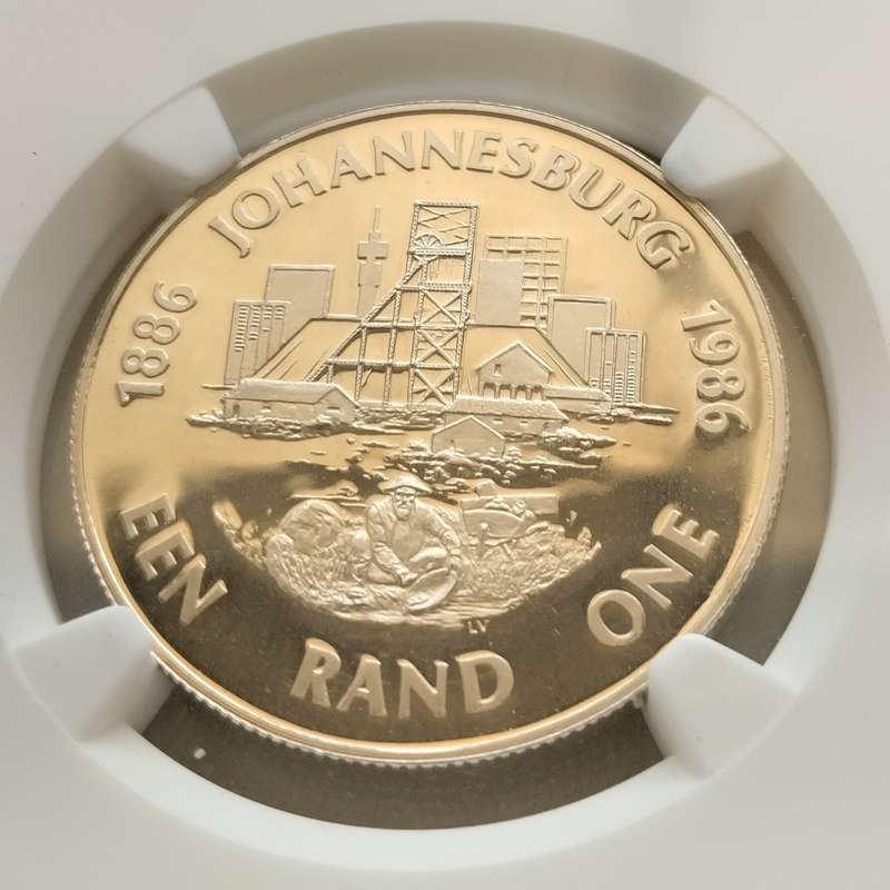 1986 NGC PF67 Ultra Cameo One Rand #C0087