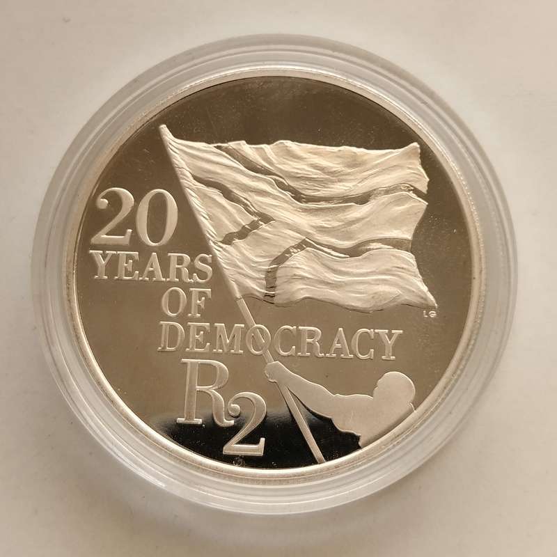 2014 Proof Two Rand 20 Years of Democracy in Capsule #C0092