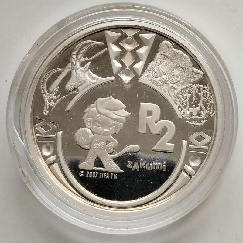 2009 Proof Two Rand World Cup Soccer Zakumi in Capsule #C0093