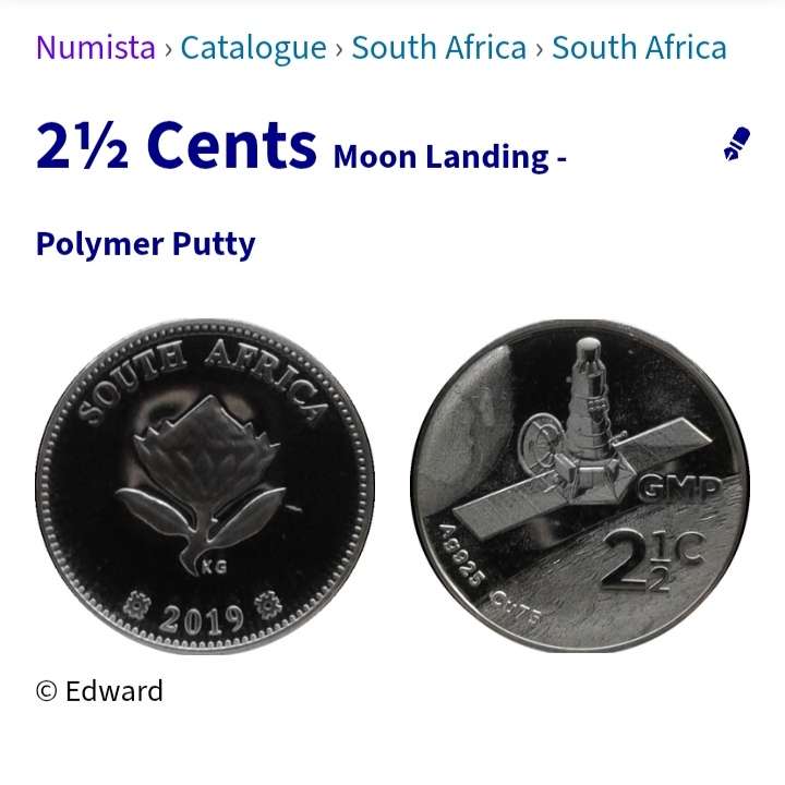 Sealed 2019 Proof 2 and a Half Cent 'DBN Privy Mark' with Pouch and COA #C0103