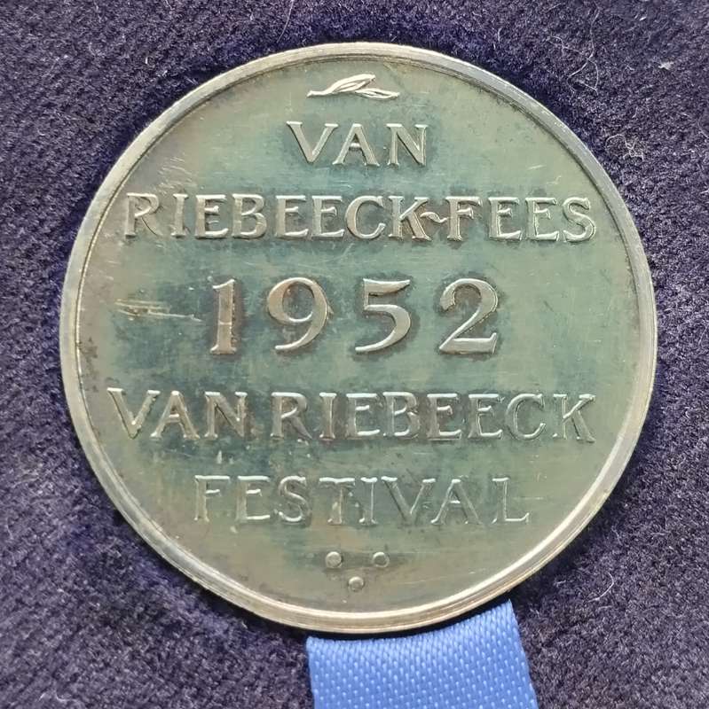 1952 Van Riebeeck Fees Silver Medallion in SAM Box #M0053