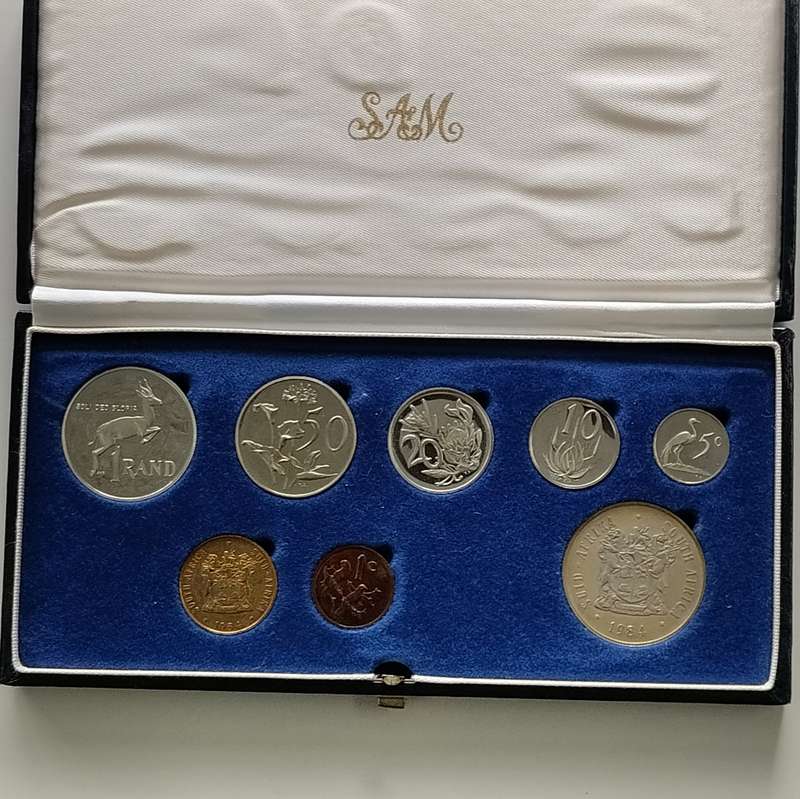 1984 Proof Set with Nickel and Silver One Rands #C0120