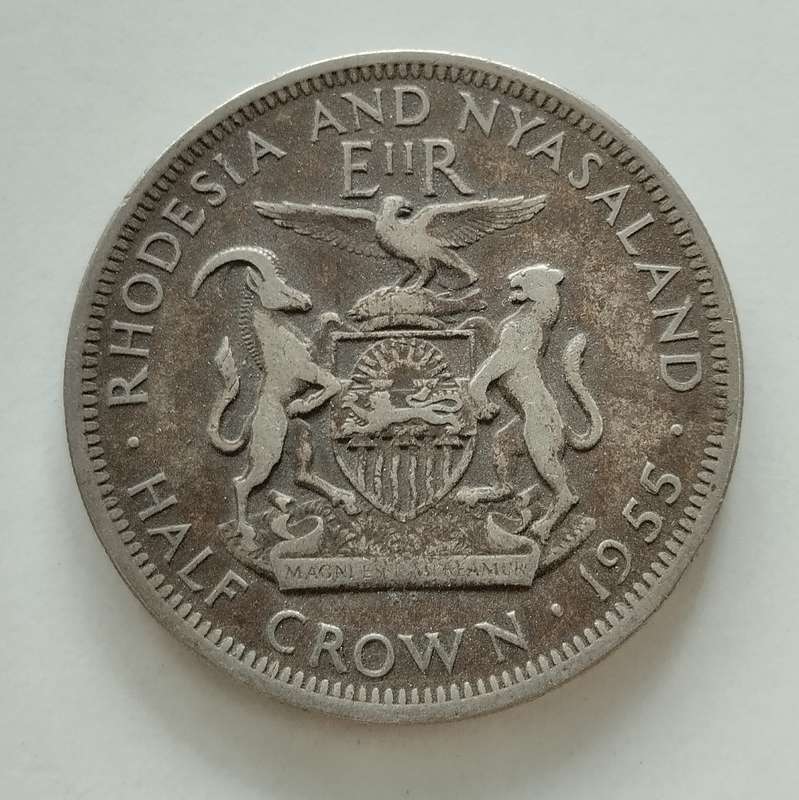 1955 Half Crown Rhodesia and Nyasaland #C0127