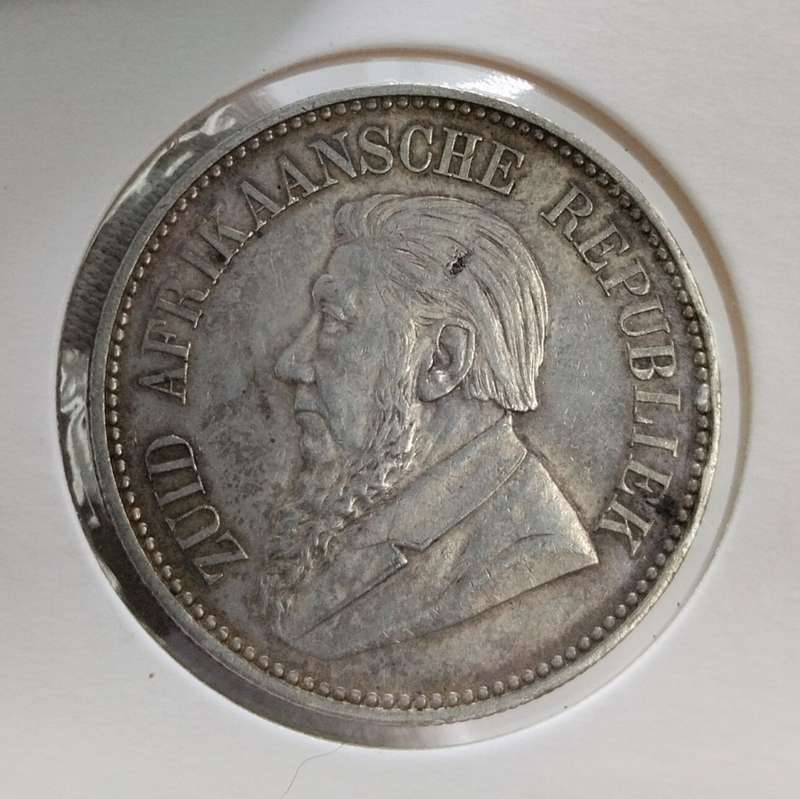 1897 ZAR 2 and a Half Shilling in Flip #C0134