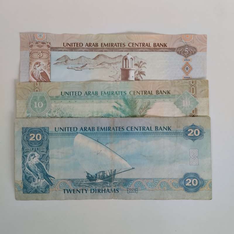 Set of 3 Dirhams United Arab Emirates (5, 10, 20) #N0028