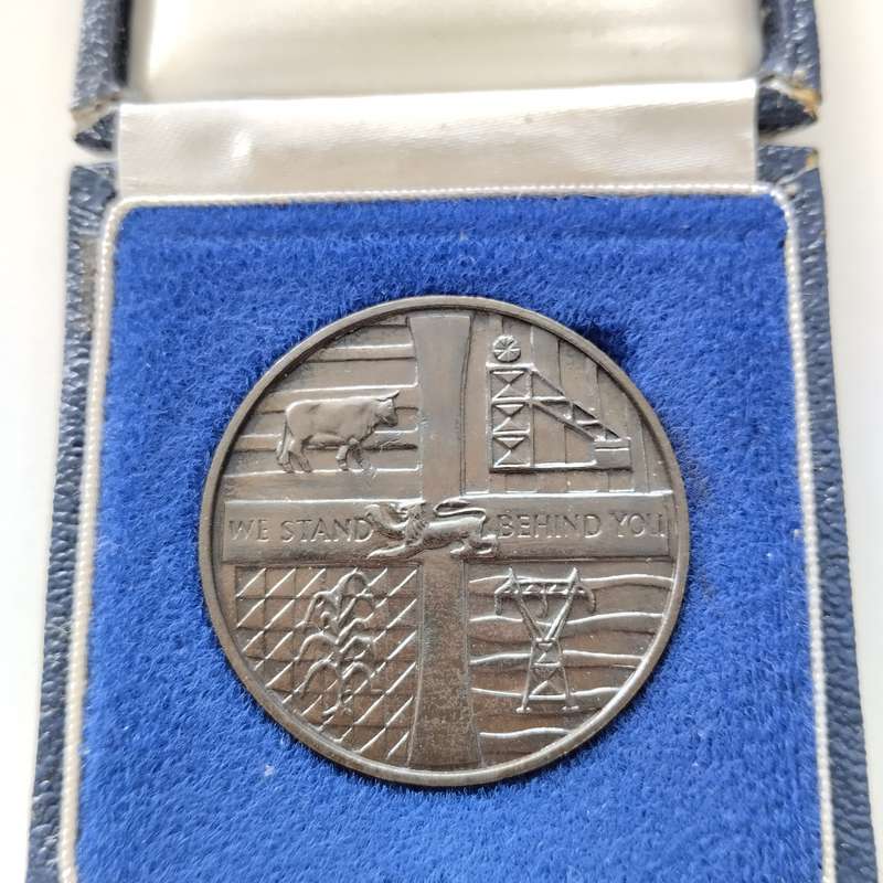 1965 Rhodesian Independence Medallion in Box #M0057
