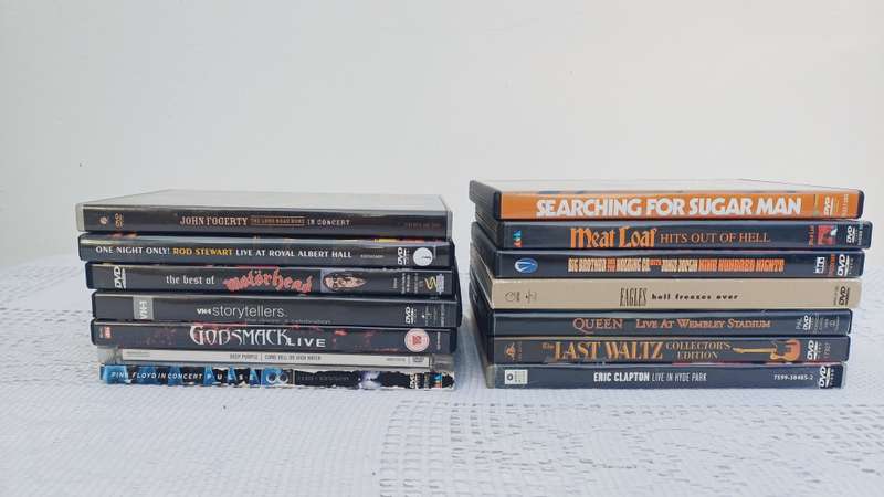 Eclectic Mix of 14 Music DVD's - Joplin to Queen