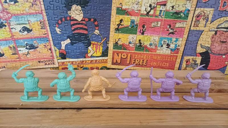 1980's Unmarked Toy Soldier Teenage Mutant Ninja Turtles