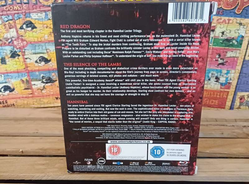 The Hannibal Lecter Trilogy (Blu ray)