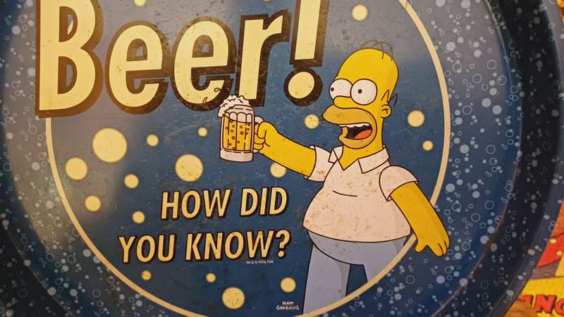 Genuine The Simpsons "Beer! How did you know" Beer Tray - 2006