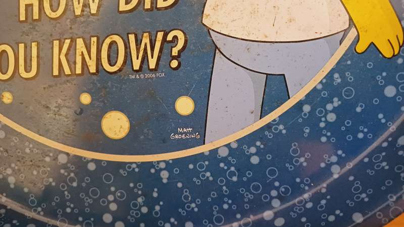 Genuine The Simpsons "Beer! How did you know" Beer Tray - 2006