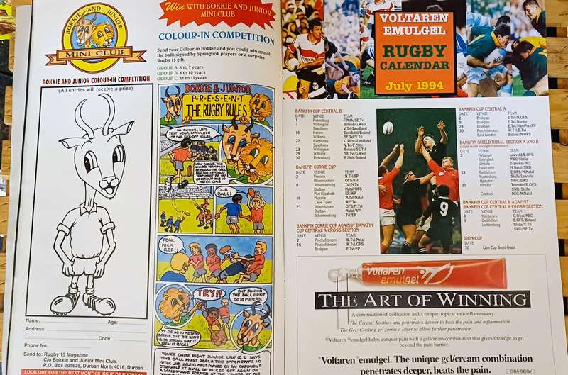 Rugby 15 Boks VS All Blacks Magazine 1994