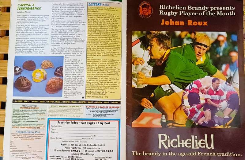 Rugby 15 Boks VS All Blacks Magazine 1994