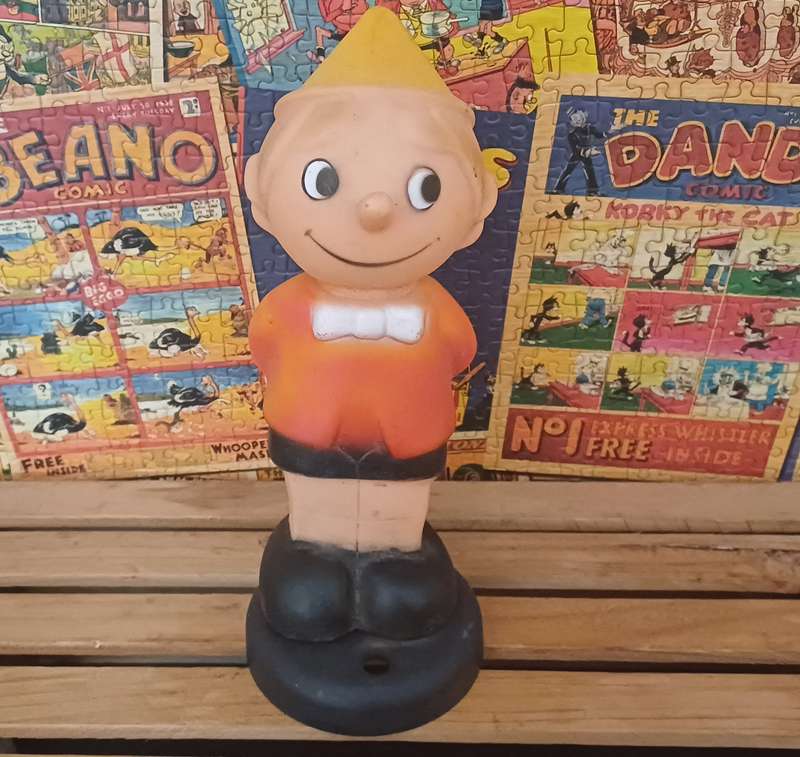 Vintage 1960's Rubber Pinocchio Figurine (Lamp/Not tested)