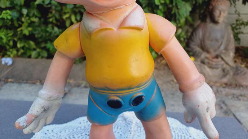 Vintage 1960's Walt Disney Mickey Mouse Rubber Figurine