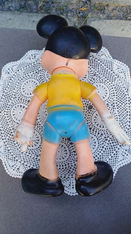 Vintage 1960's Walt Disney Mickey Mouse Rubber Figurine