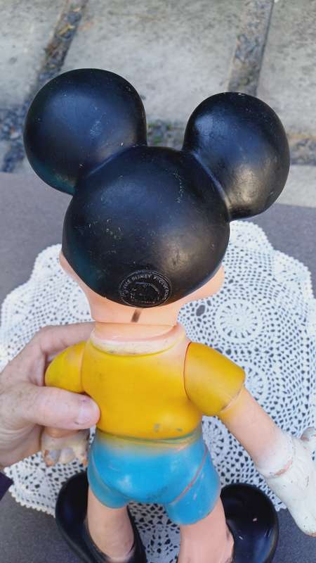 Vintage 1960's Walt Disney Mickey Mouse Rubber Figurine