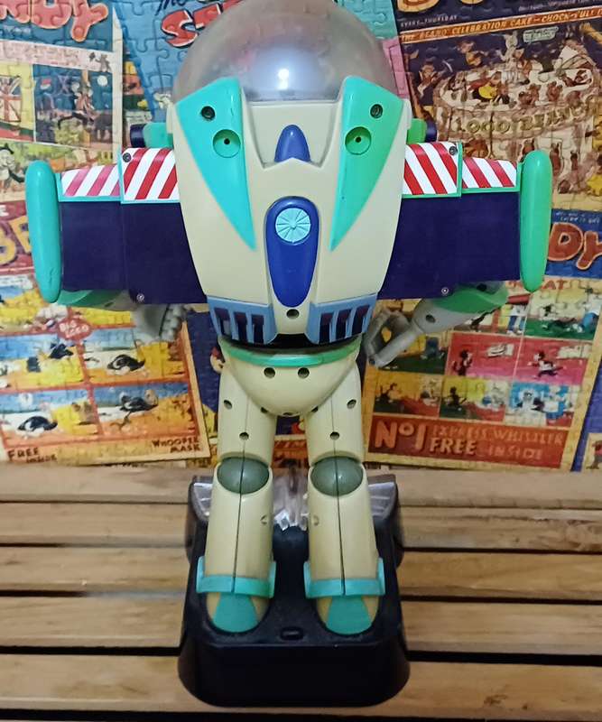 Vintage Disney Thinkway Talking Toy Story Buzz Lightyear With Stand