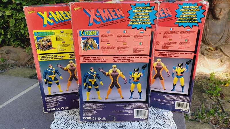 Vintage 1993 Marvel Comics Toyco X-Men Action Figurines