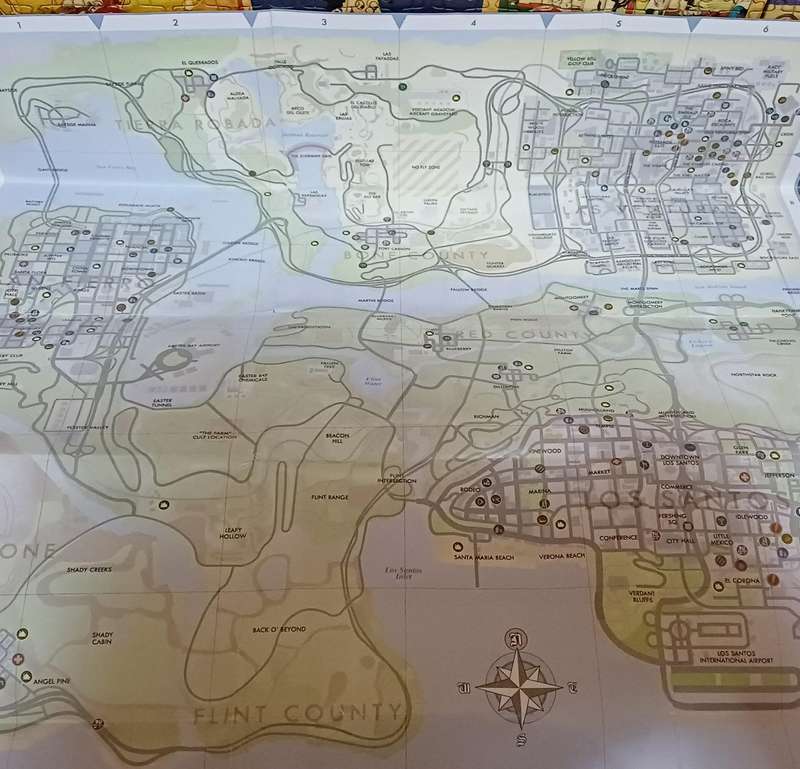 Grand Theft Auto: San Andreas Map + Manual Only (Ps2)