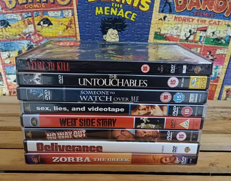 Bundle of 8 Sealed DVDs