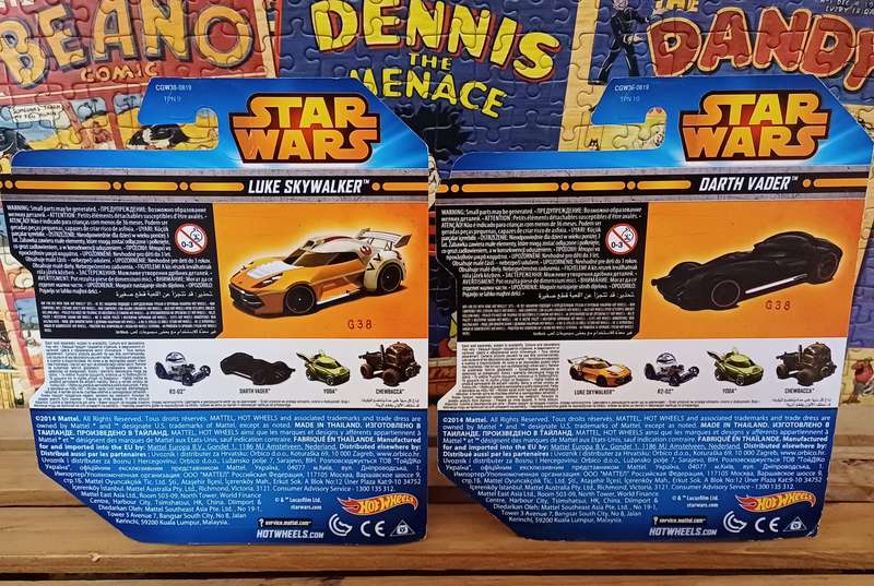 Star Wars Hot Wheels - Darth Vader & Luke Skywalker