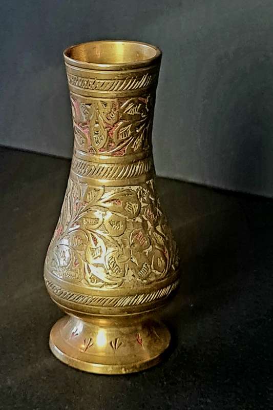 Vintage brass vase.