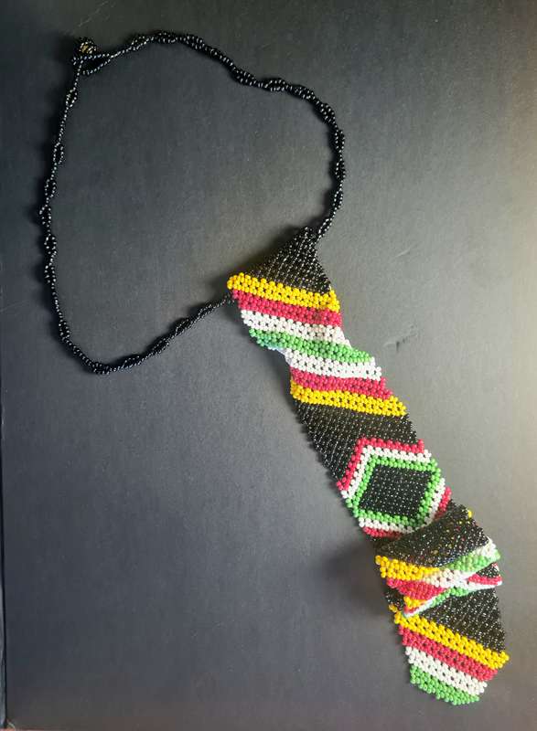 Bead tie. Handmade