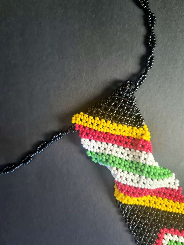 Bead tie. Handmade