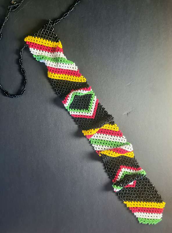 Bead tie. Handmade