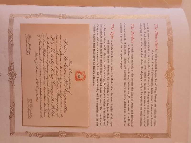 King George V cigarette book