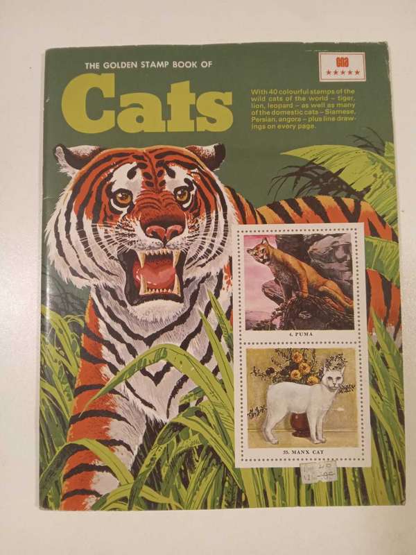 Vintage Stamp Book. The Gallery Stamp Book of Cats.