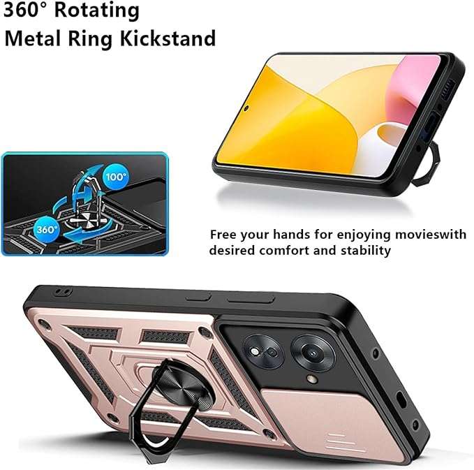 Hot Series Shockproof Case For Honor X5 Plus 5G With Camera Sliding